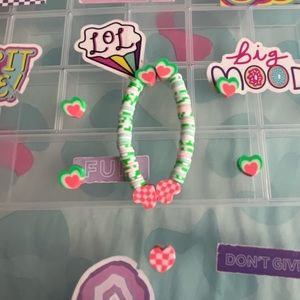 Watermelon hearts bracelet